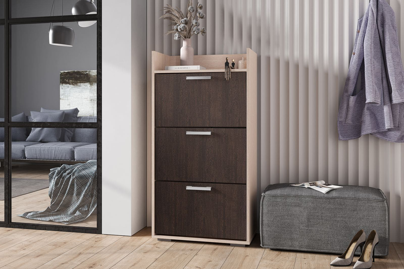 Дели 2 Тумба для обуви венге/белфорт