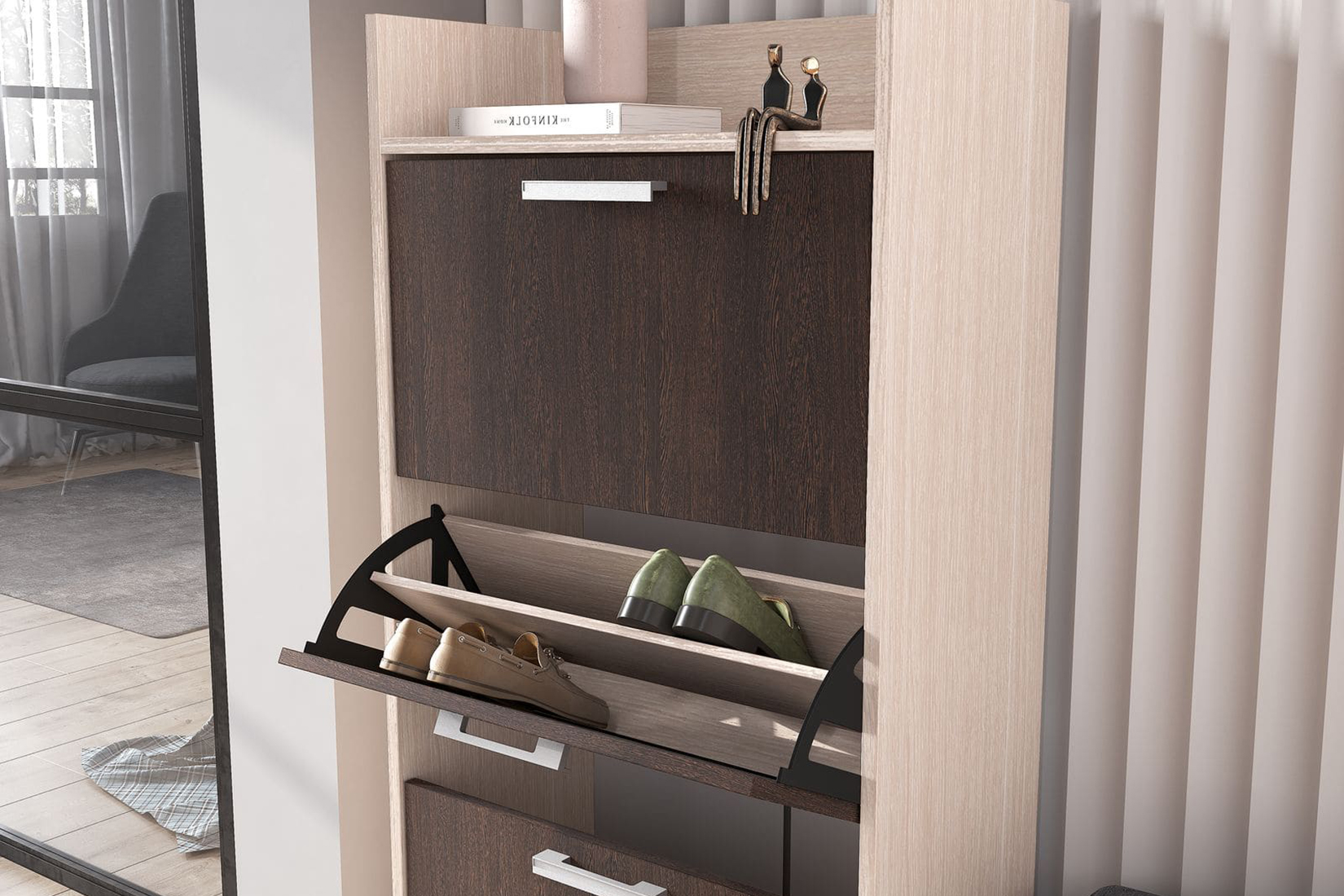 Дели 2 Тумба для обуви венге/белфорт