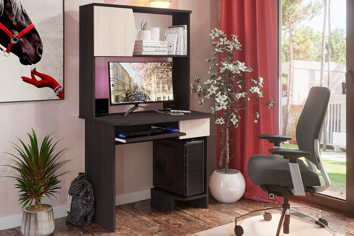 Стол №2 компьютерный белфорт/венге