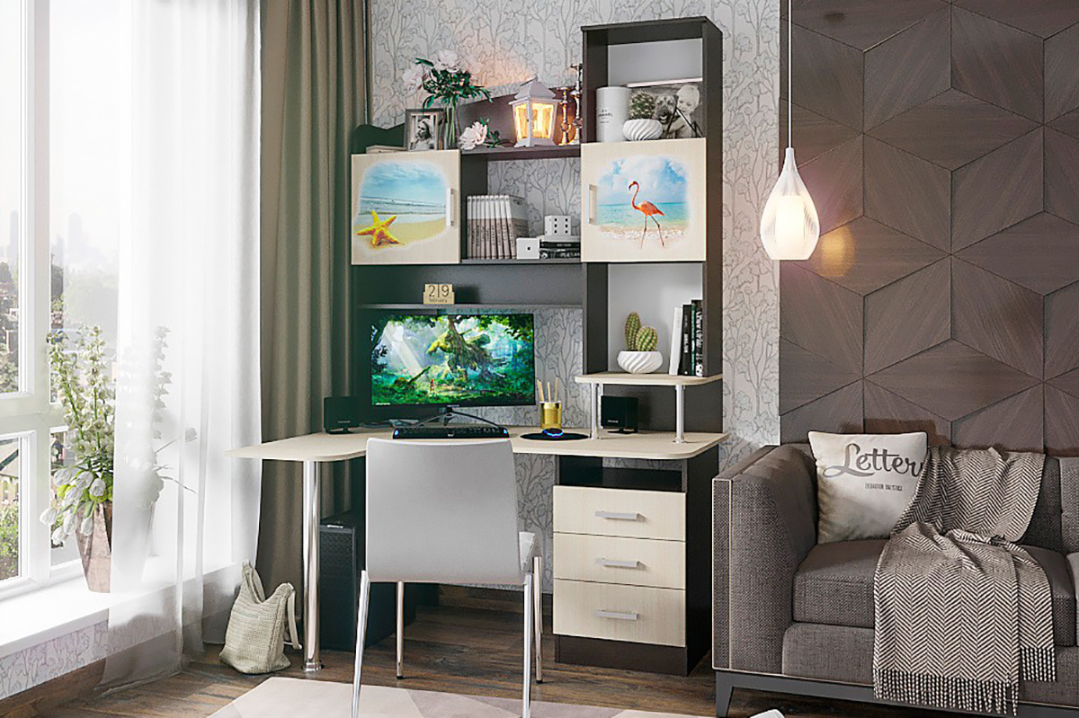 Стол №3 (фотопечать) венге/белфорт