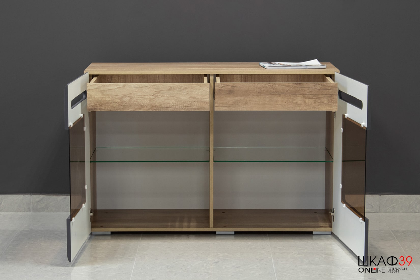 Комод Наоми КМ-10, Дуб каньон/Графит нубук