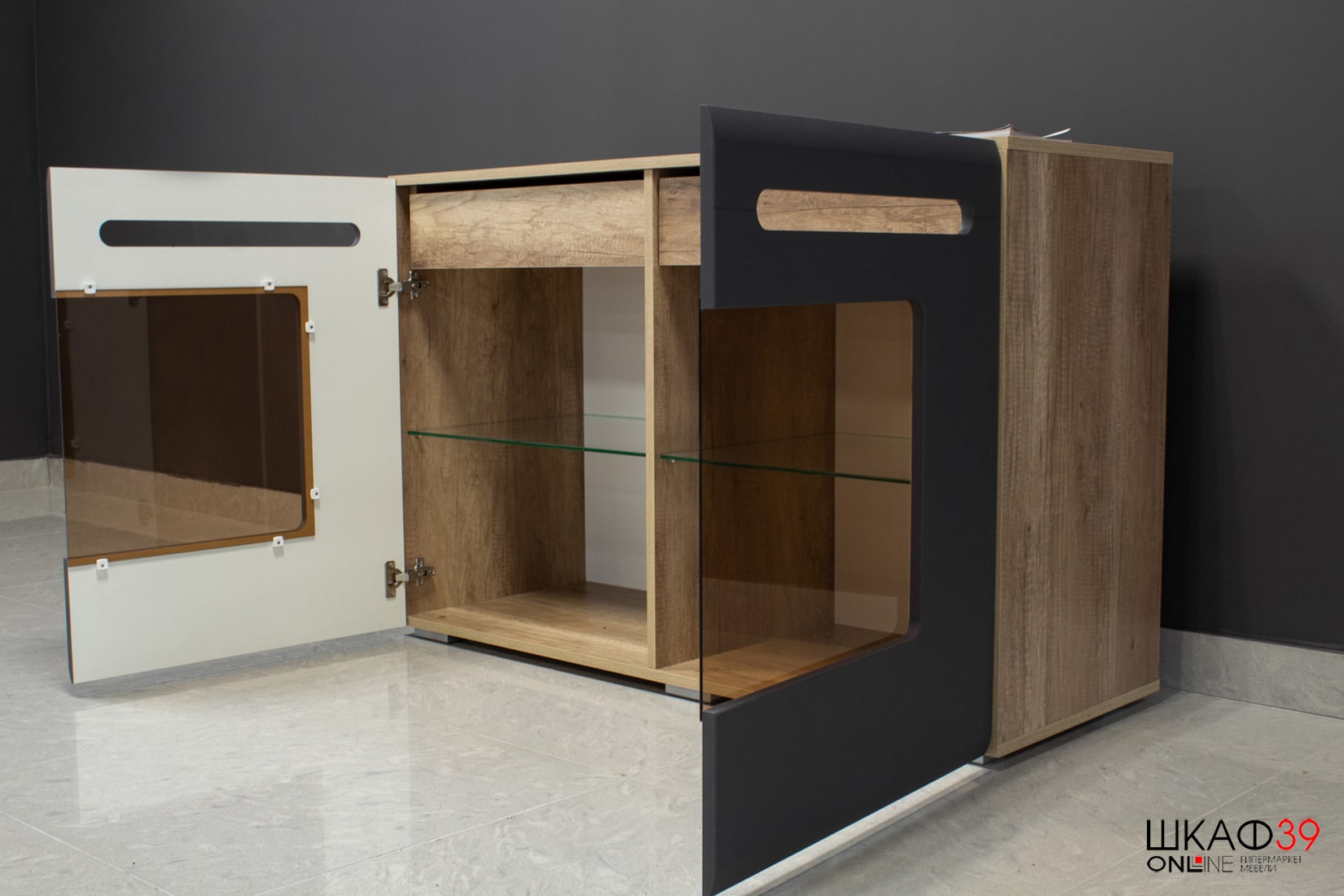 Комод Наоми КМ-10, Дуб каньон/Графит нубук