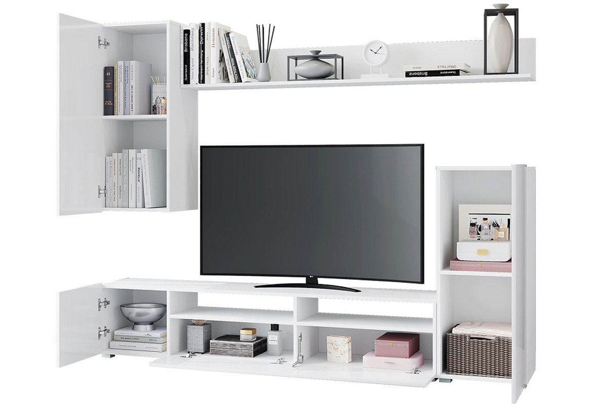 Лира Стенка Белый глянец