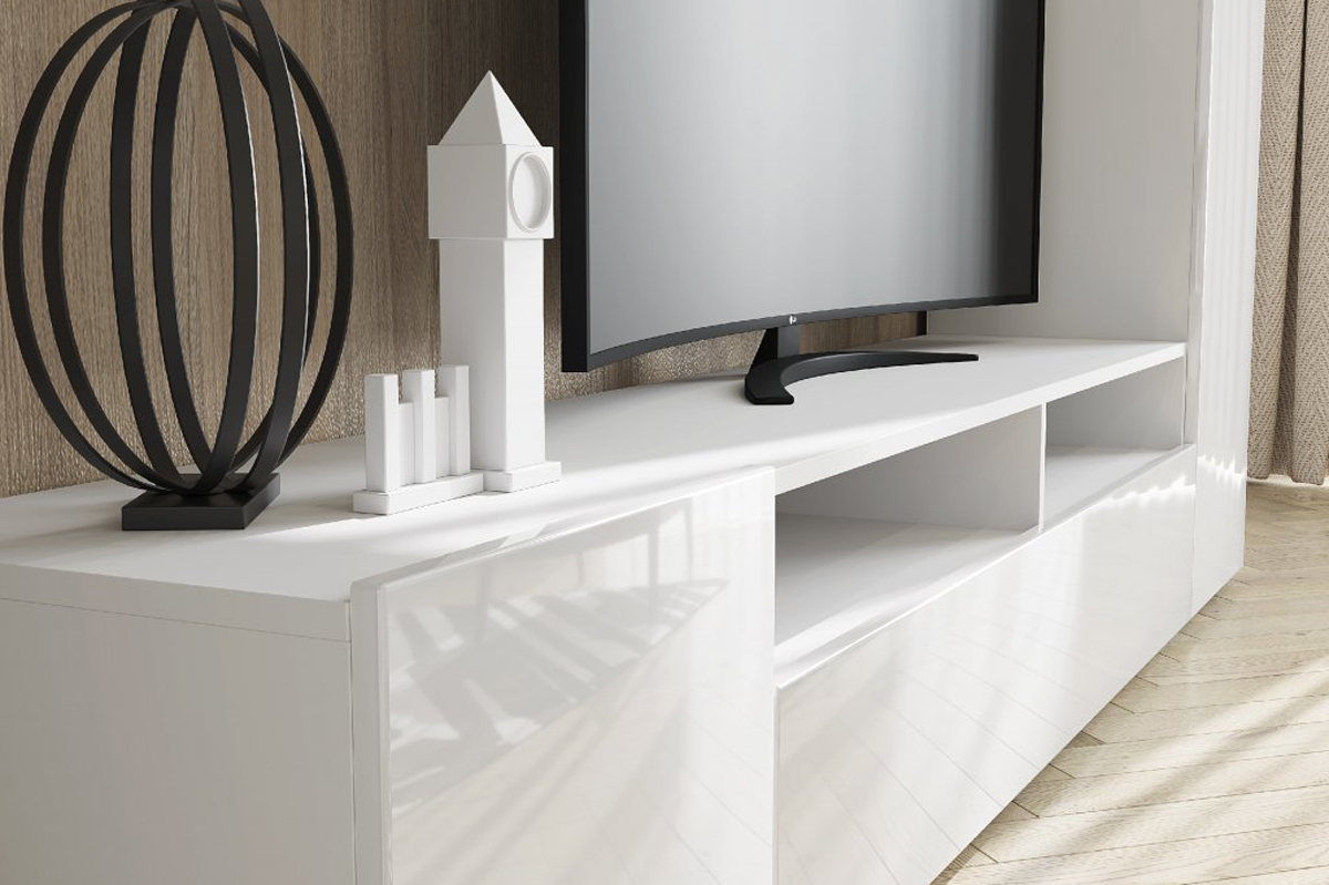 Лира Стенка Белый глянец