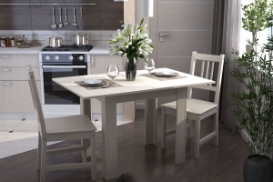 Стол кухонный раскладной Ясень шимо светлый