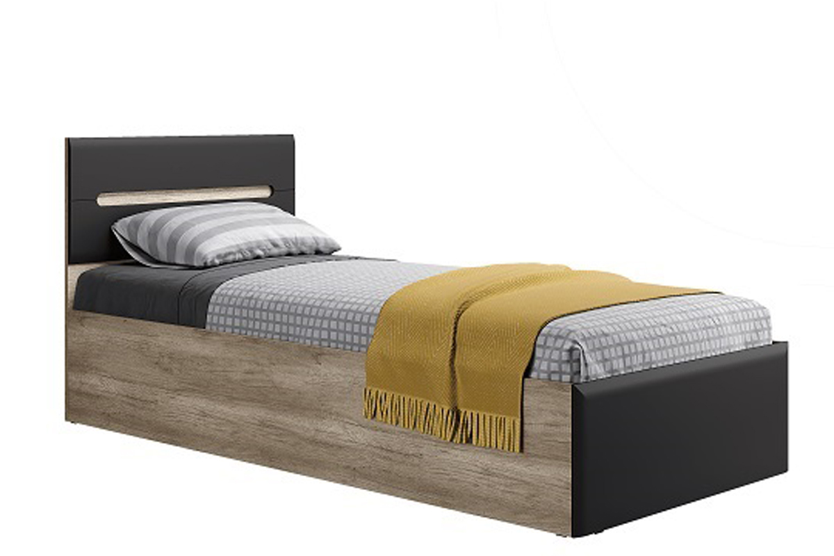 Кровать с настилом Наоми КР-12 90х200, графит