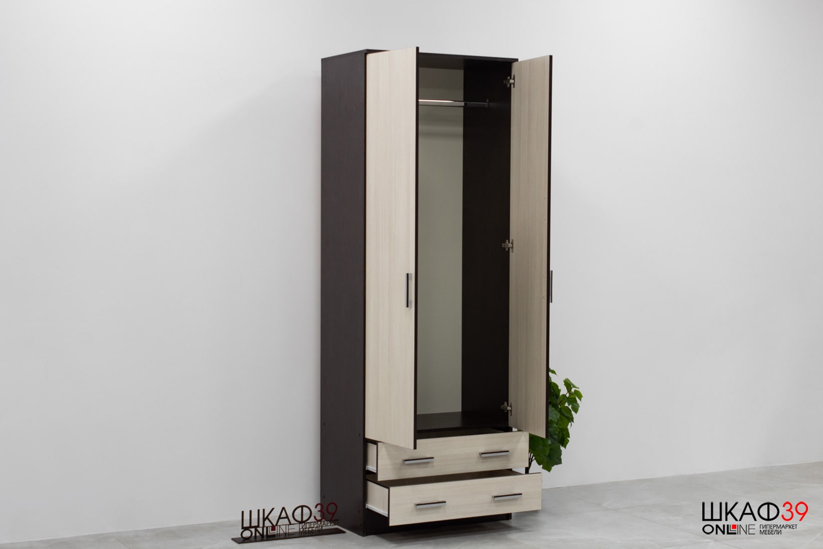 Шкаф ДУЭТ платяной Венге/лоредо