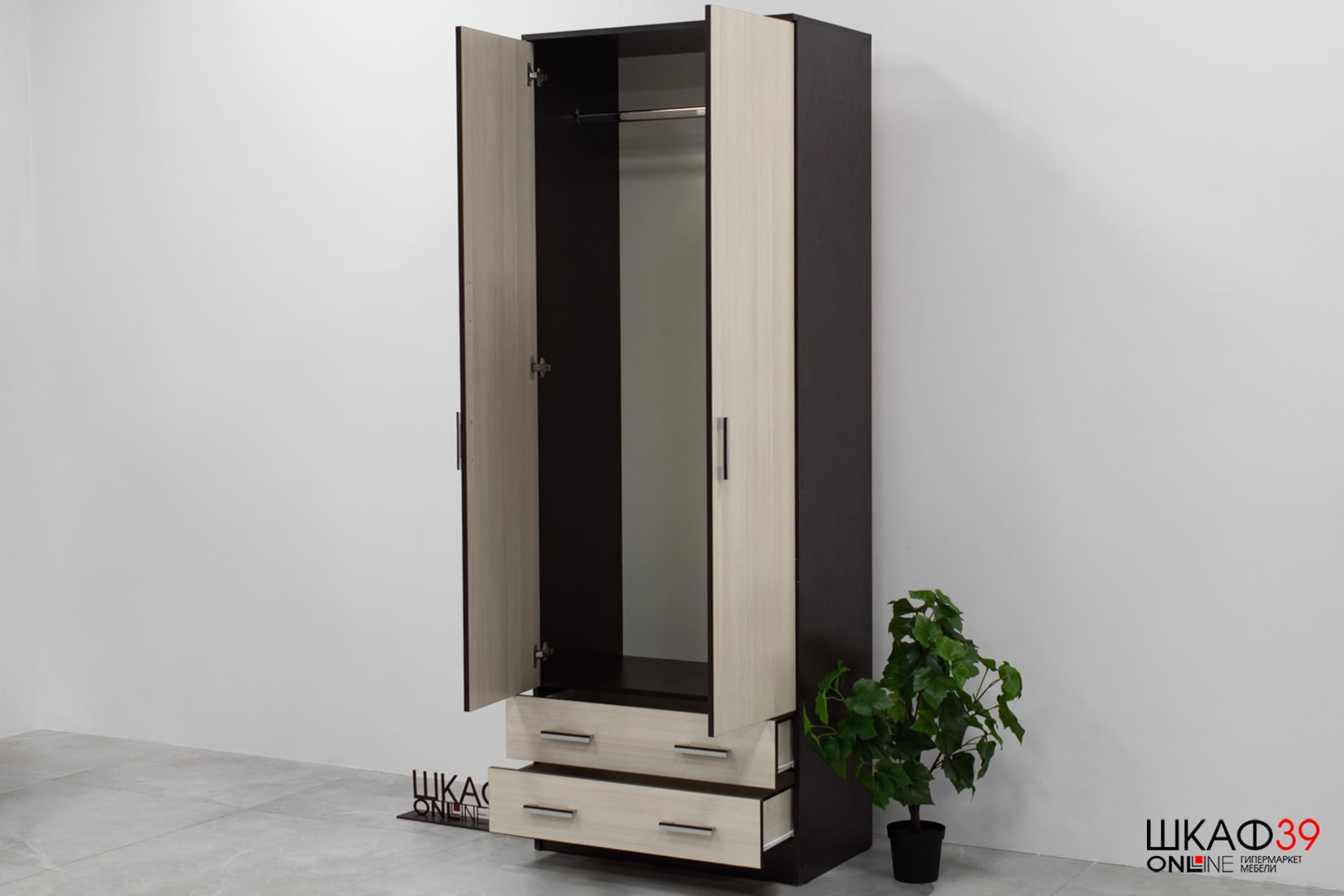 Шкаф ДУЭТ платяной Венге/лоредо