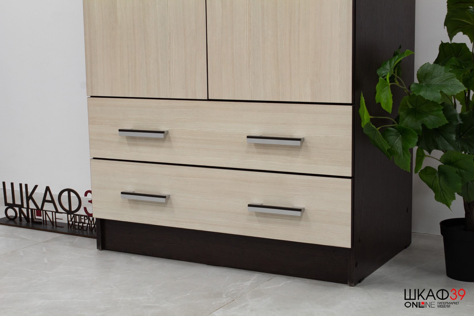 Шкаф ДУЭТ платяной Венге/лоредо