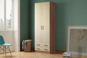 Шкаф ДУЭТ платяной Ясень шимо