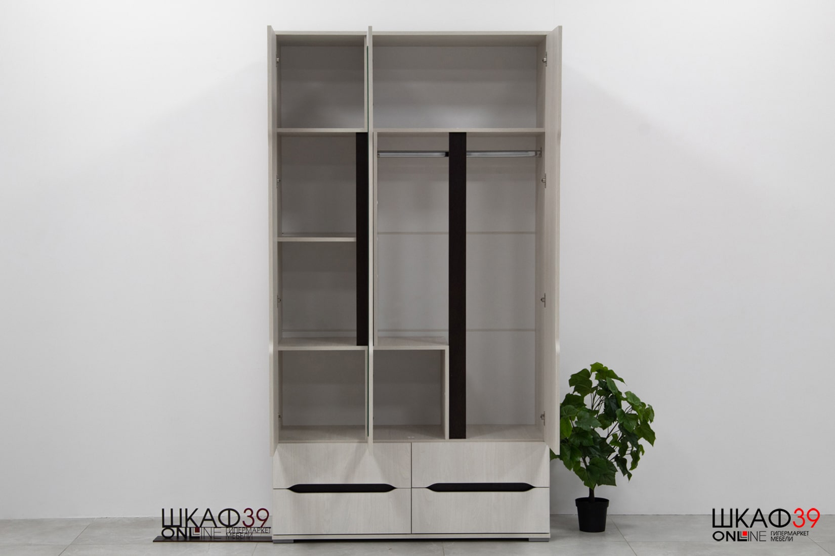 Валенсия Шкаф 3-х створчатый ШК 013 с ящиками анкор