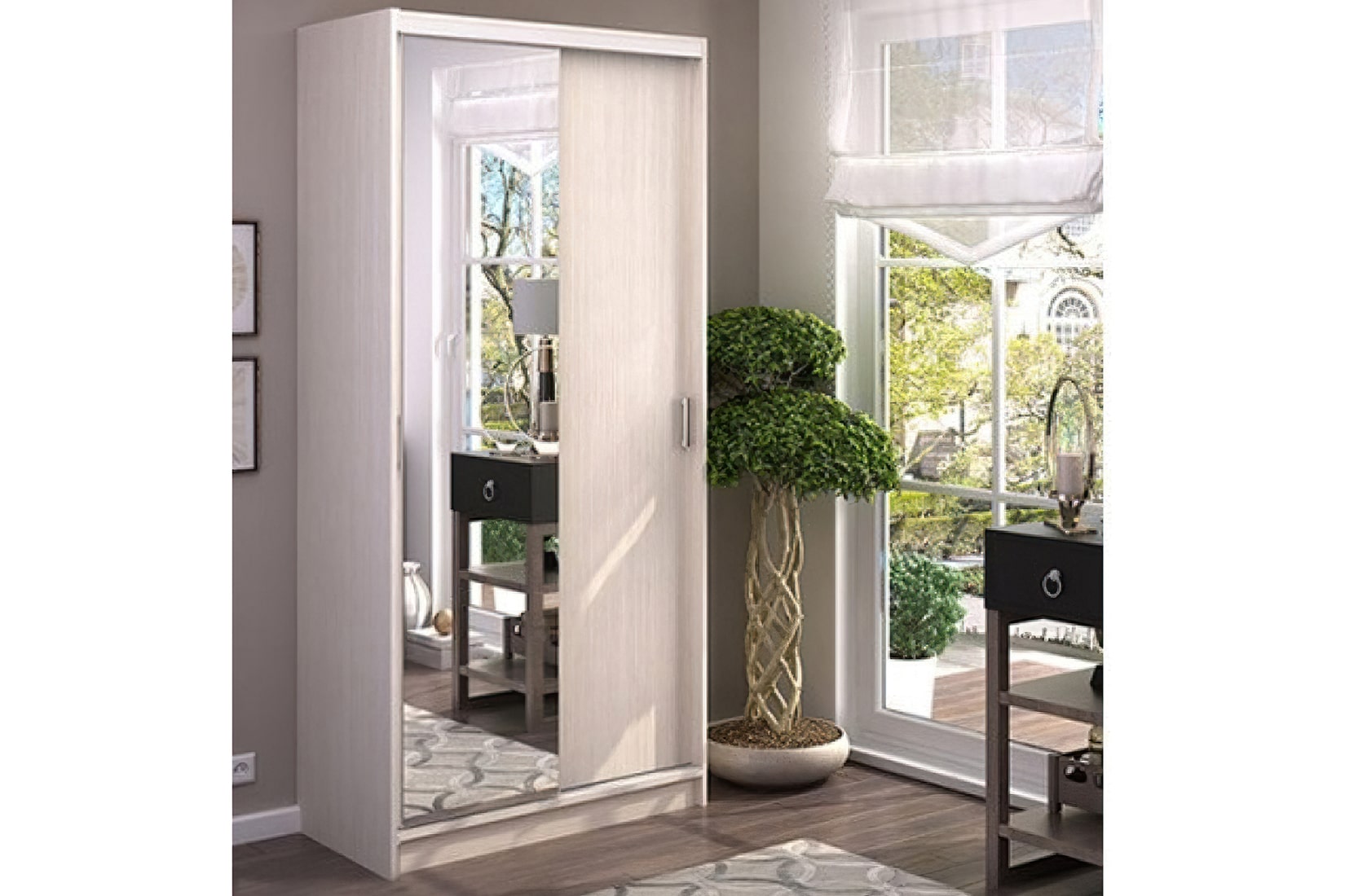 Альянс Шкаф-купе 1,0 белфорт/белфорт