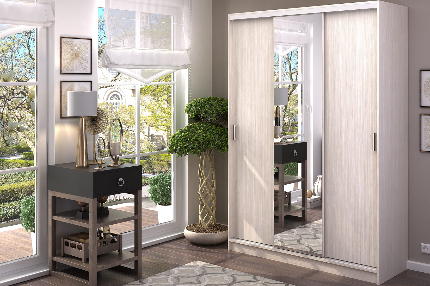 Альянс Шкаф-купе 1,5 белфорт/белфорт