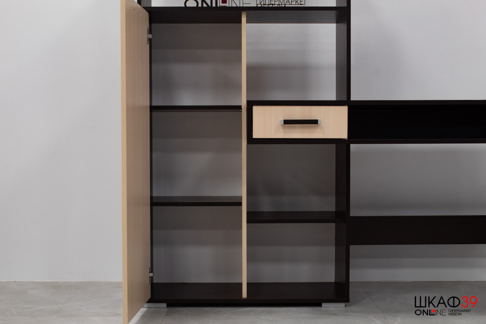 Стол компьютерный Квартет-8, венге/дуб молочный