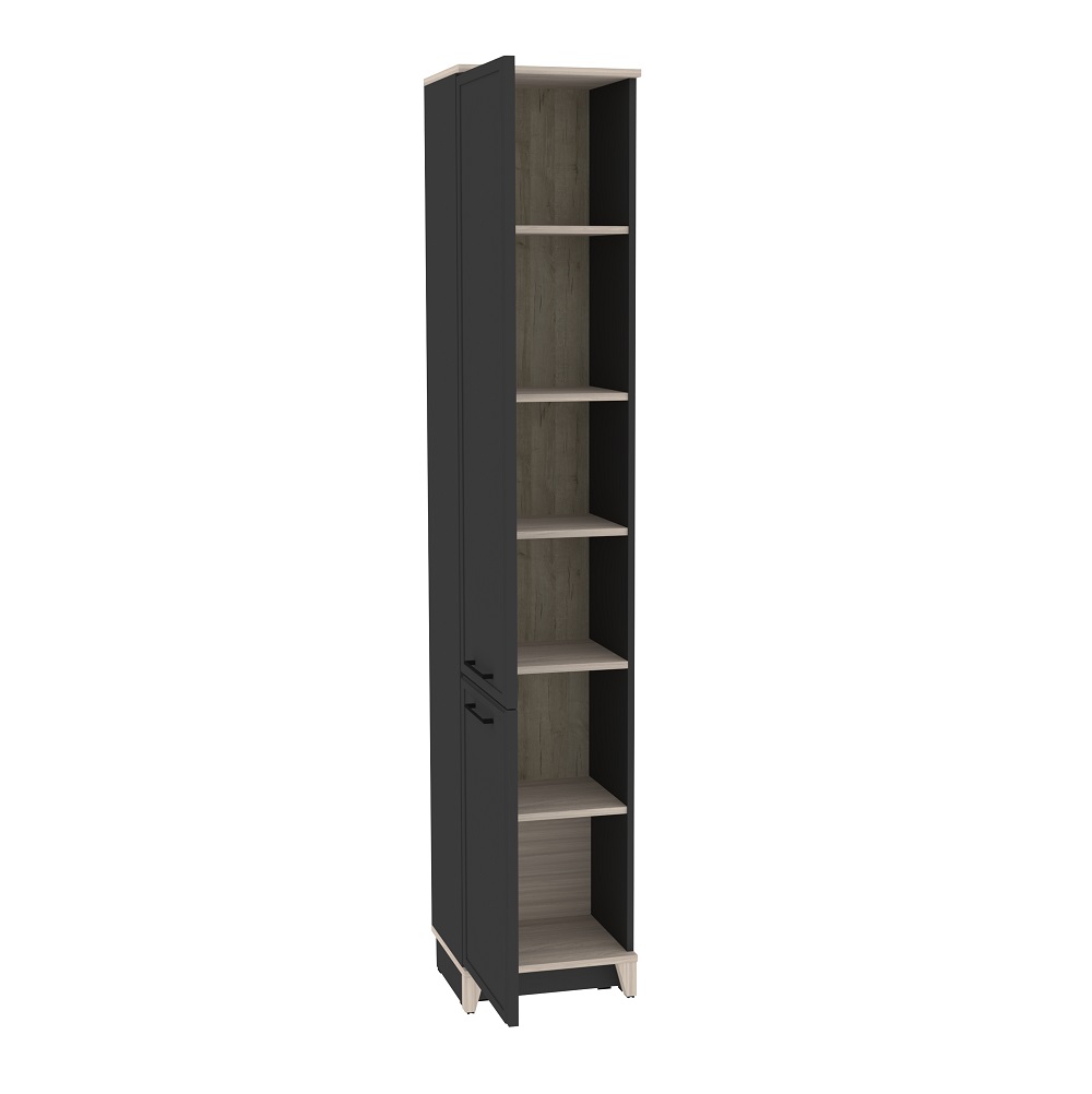 Шкаф-пенал для белья Аурелио 11, антрацит