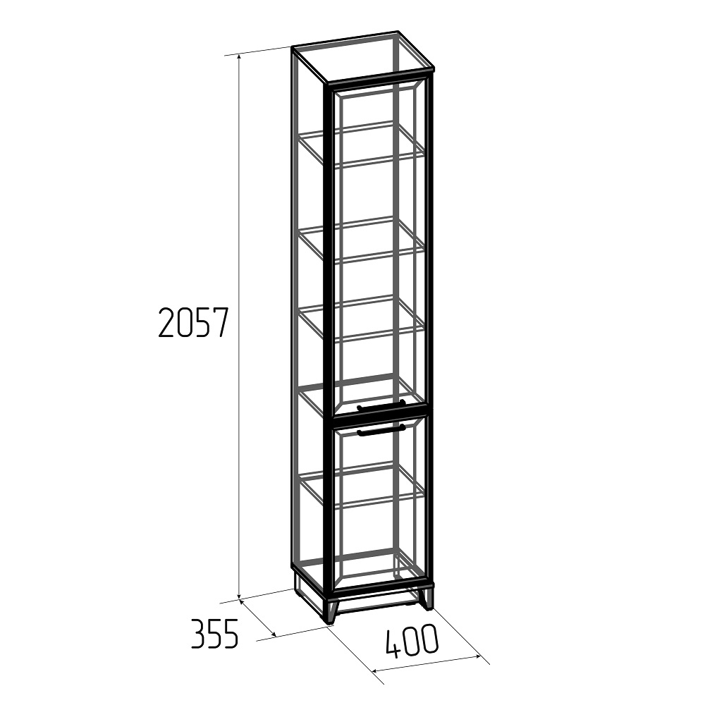 Шкаф-пенал для белья Аурелио 11, белый