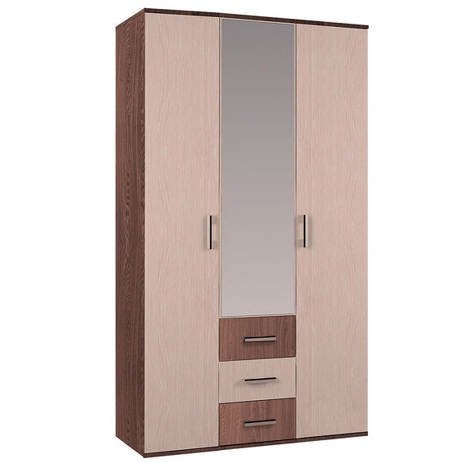 Белла Шкаф 3-х створчатый ясень шимо/ дуб атланта