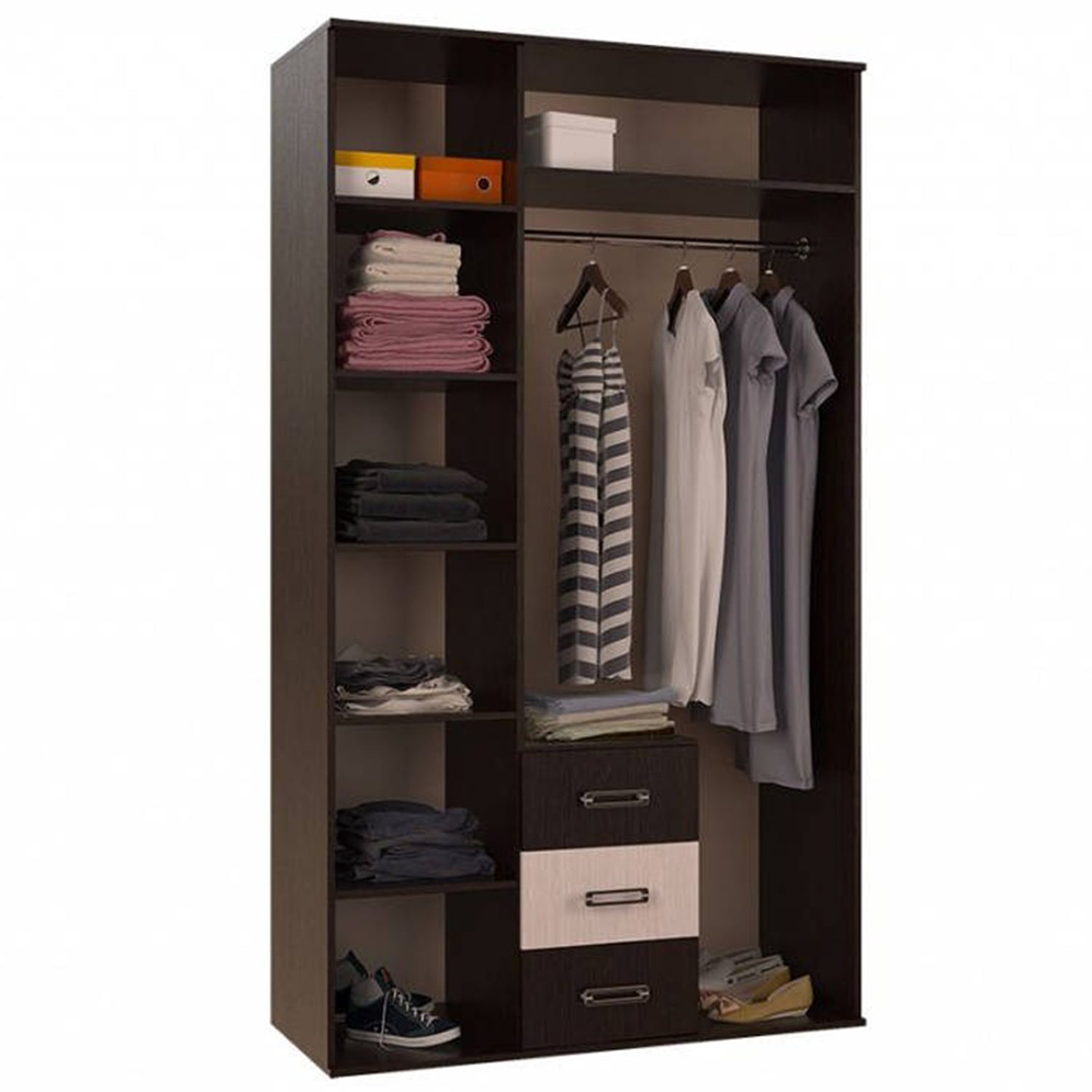 Белла Шкаф 3-х створчатый ясень шимо/ дуб атланта