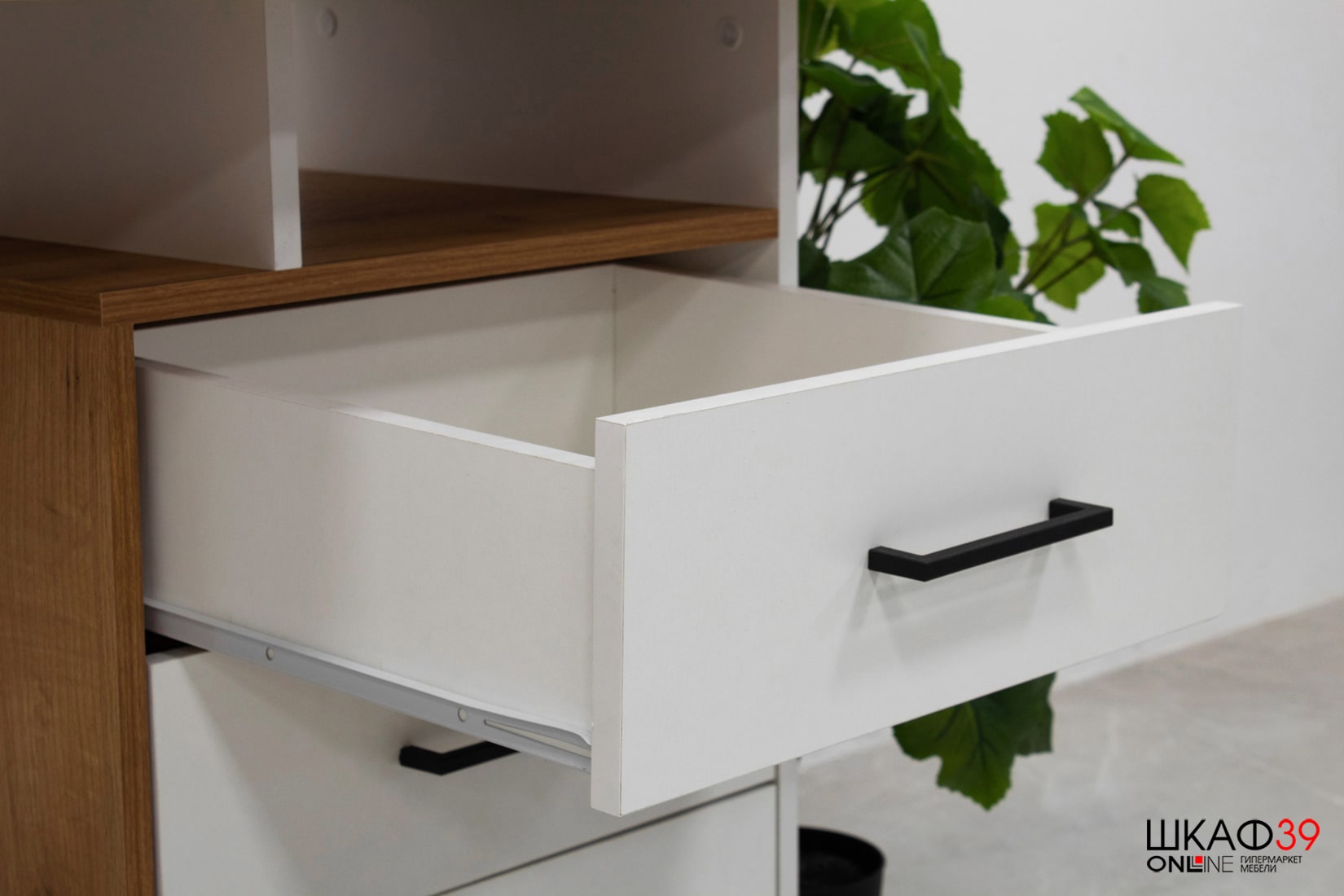 Стол Лайт компьютерный белый/дуб золотой