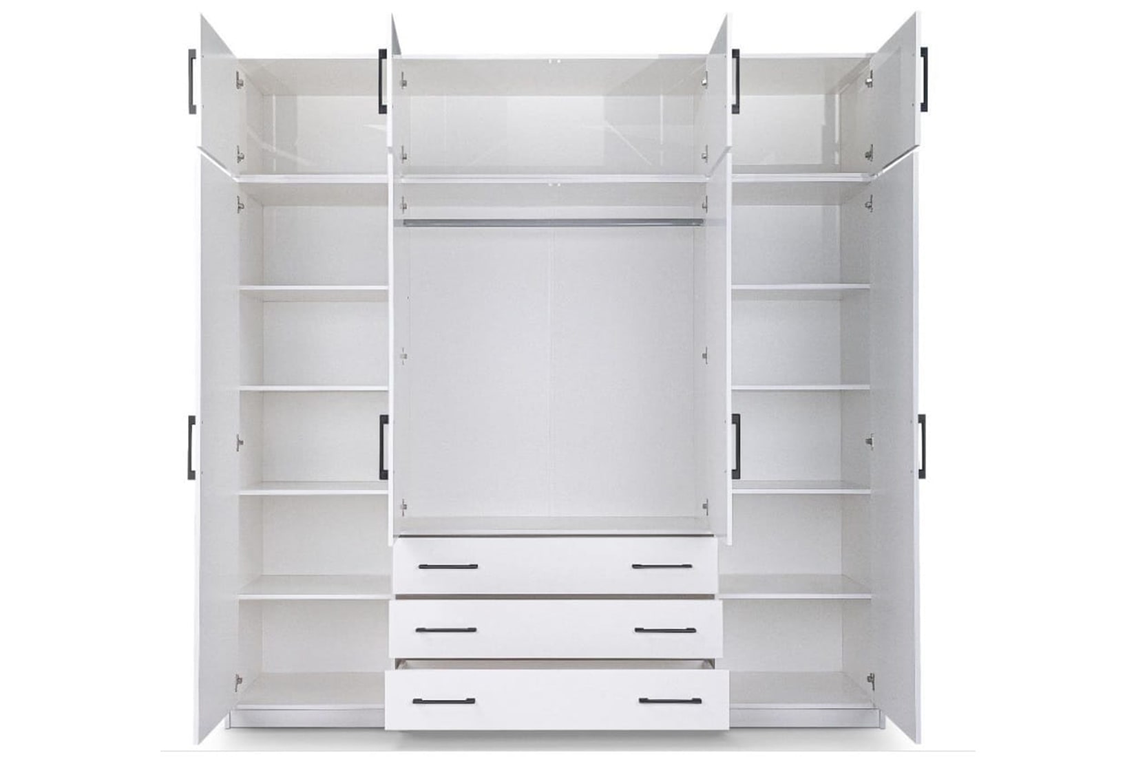 Bali D4(240) Шкаф распашной с надставкой Белый (Польша)