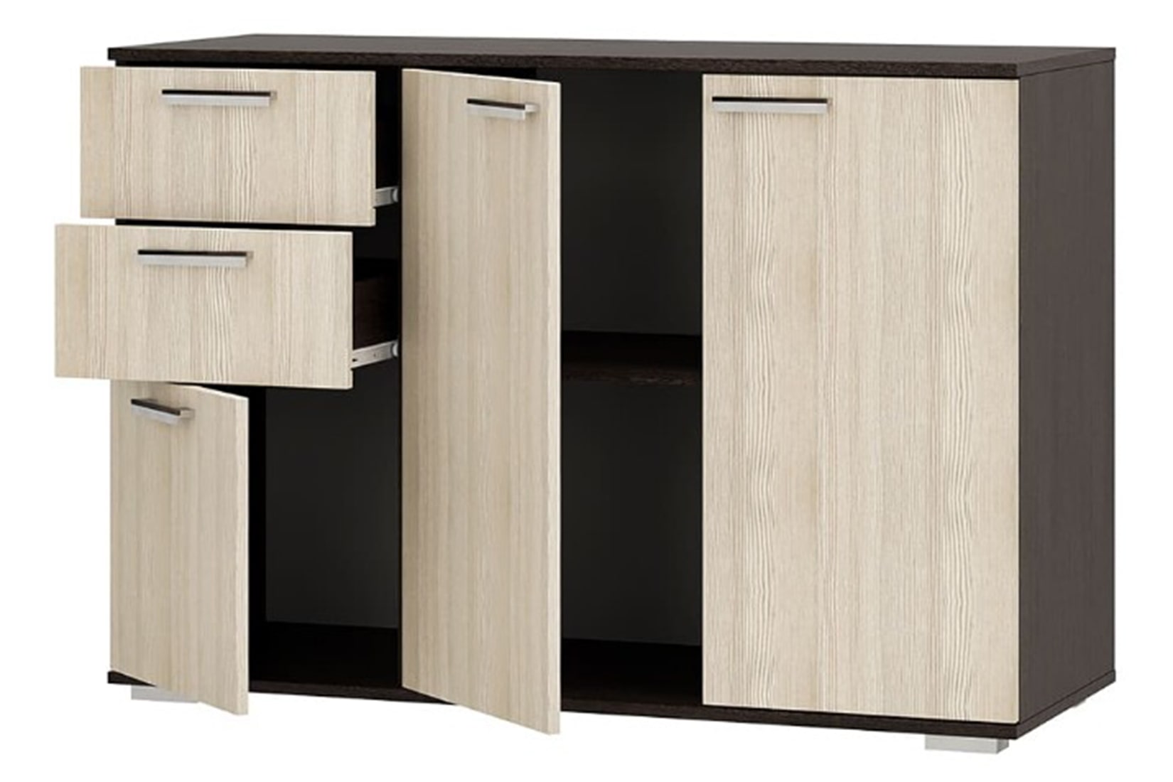 Комод длинный Стандарт 3 NEW, венге/лоредо