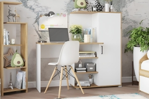 Стол 1420 Лайт Белый/Дуб золотой