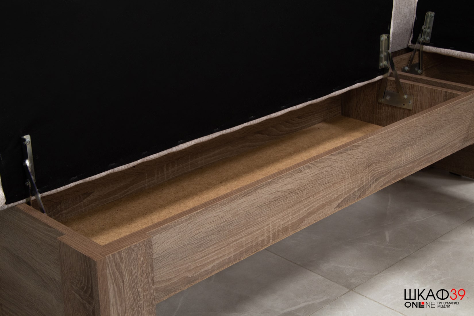 Ганновер скамья угловая Сонома трюфель Рогожка Capri Бежевая