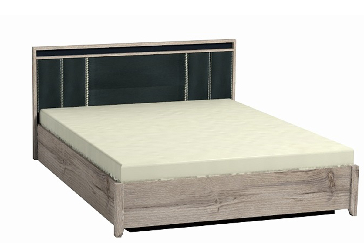 Nature 307 Люкс Кровать под ортопед 160х200 Гаскон пайн/Черный 