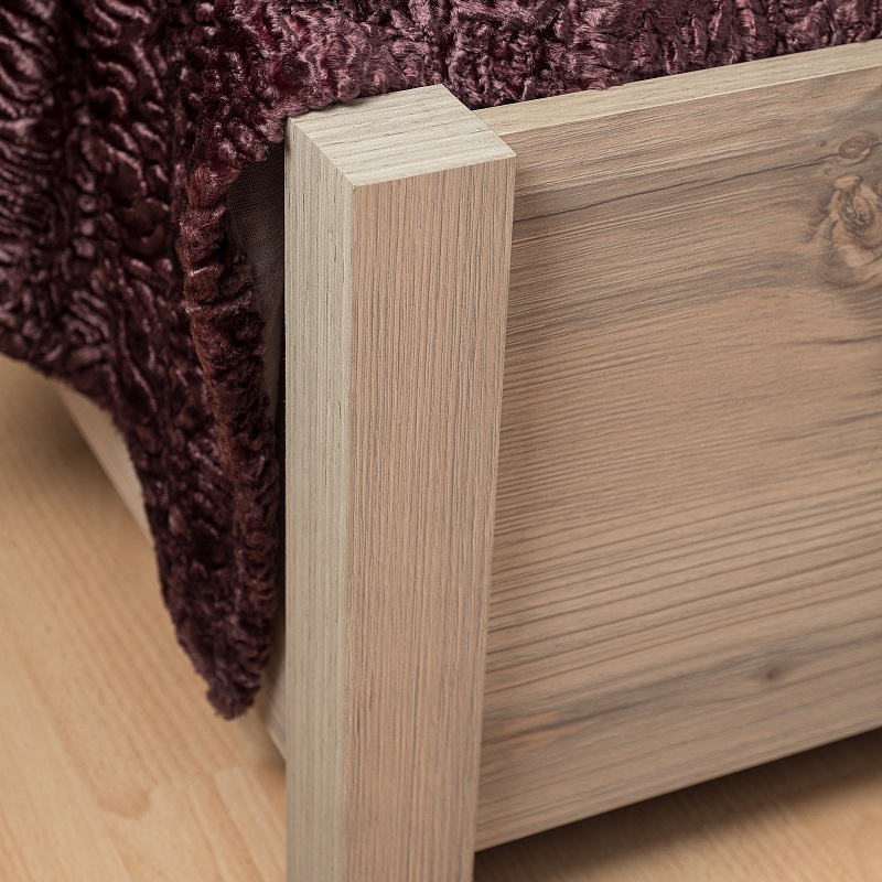  Nature 308 Кровать Люкс под ортопед 140х200 Гаскон пайн/Черный