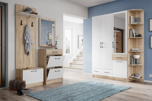 Денвер Прихожая Комплект 2 Дуб сонома/Белый