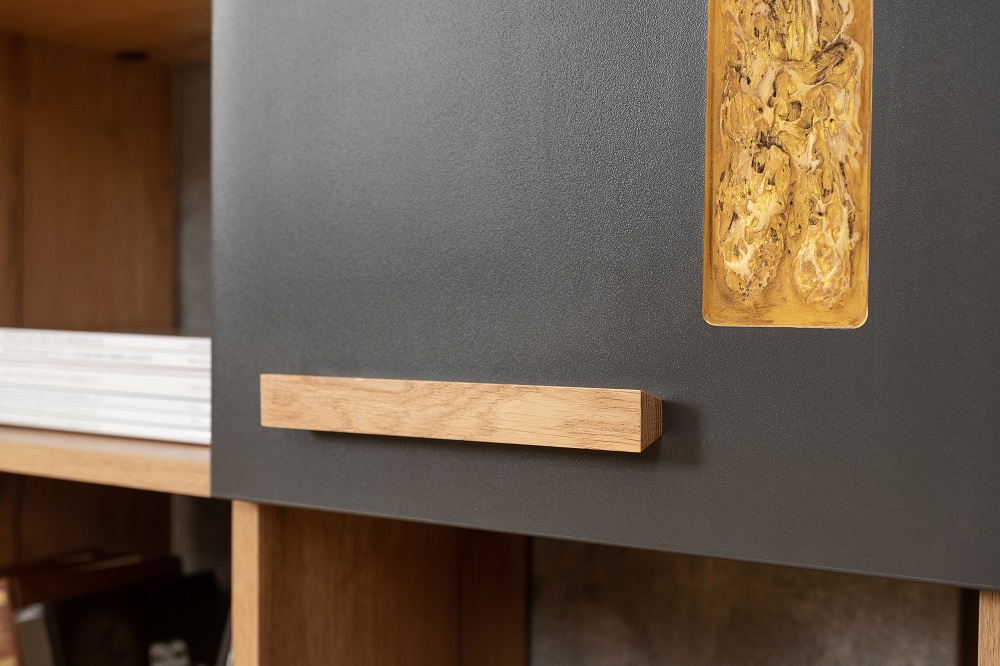 Crown Стенка  Комплект 2 Дуб золотистый/Графит