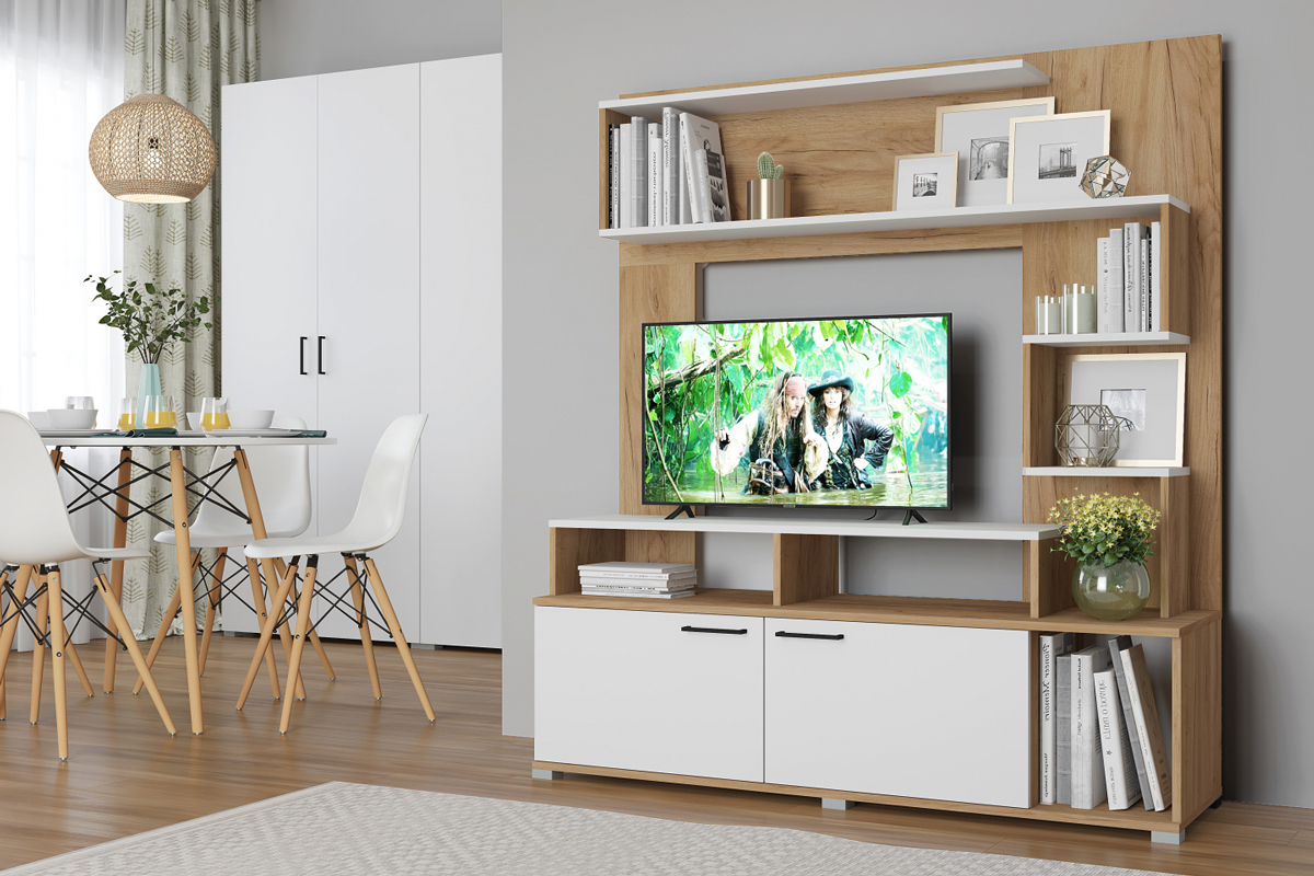 Ника Стенка Крафт золотой/Белый