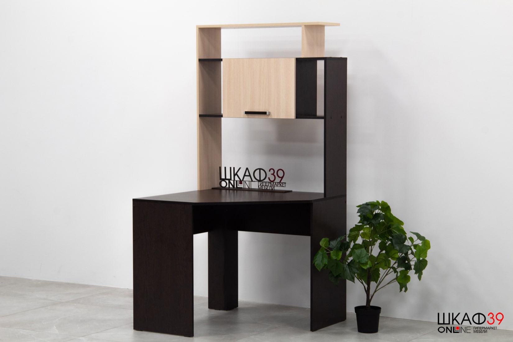 Стол компьютерный Квартет-12, венге/дуб молочный