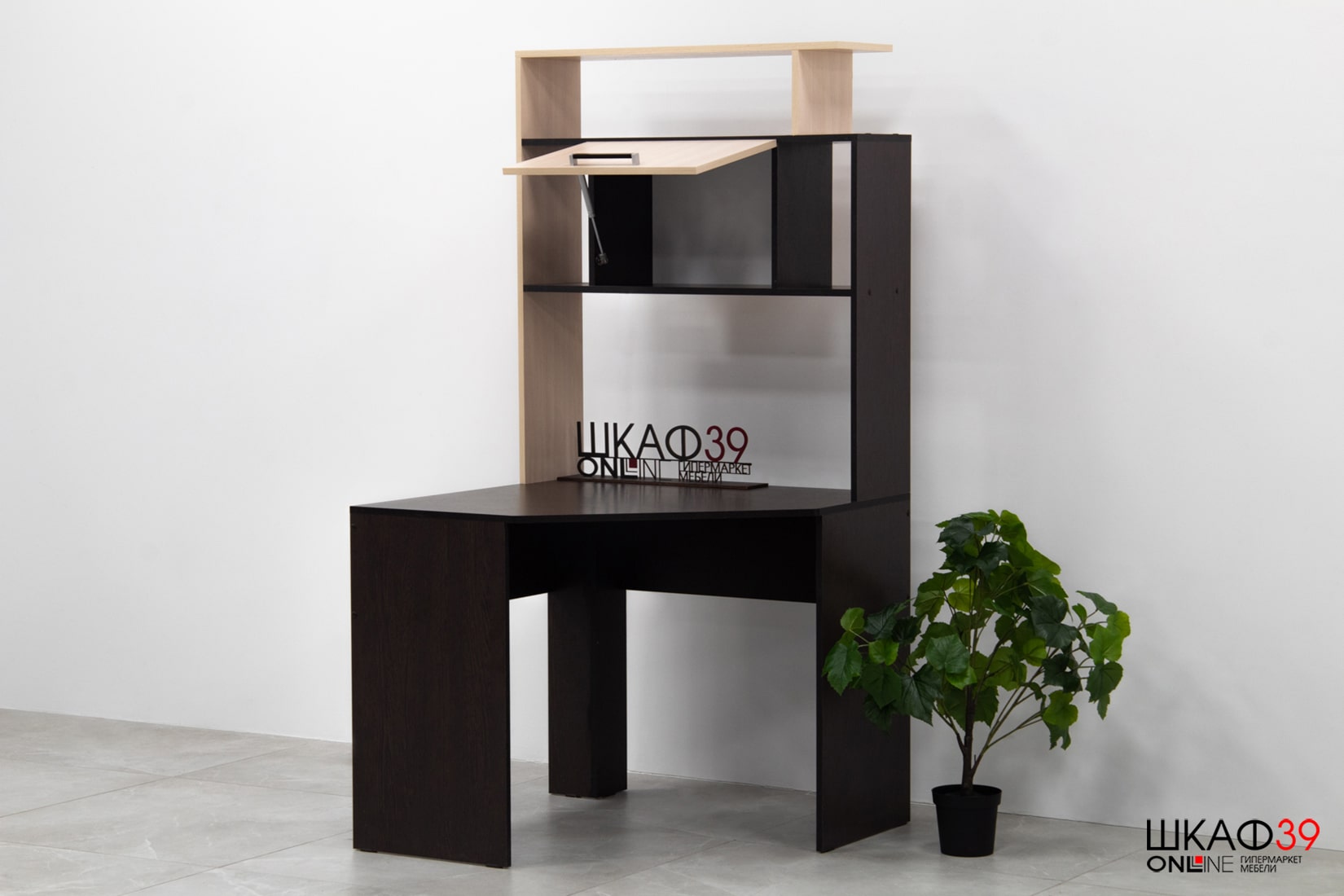 Стол компьютерный Квартет-12, венге/дуб молочный