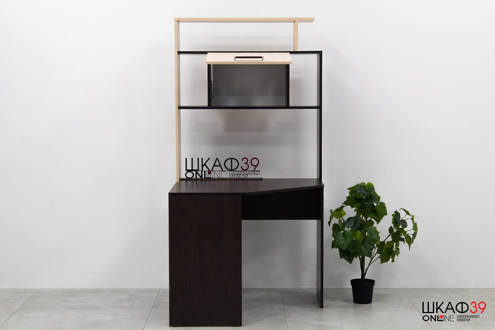 Стол компьютерный Квартет-12, венге/дуб молочный