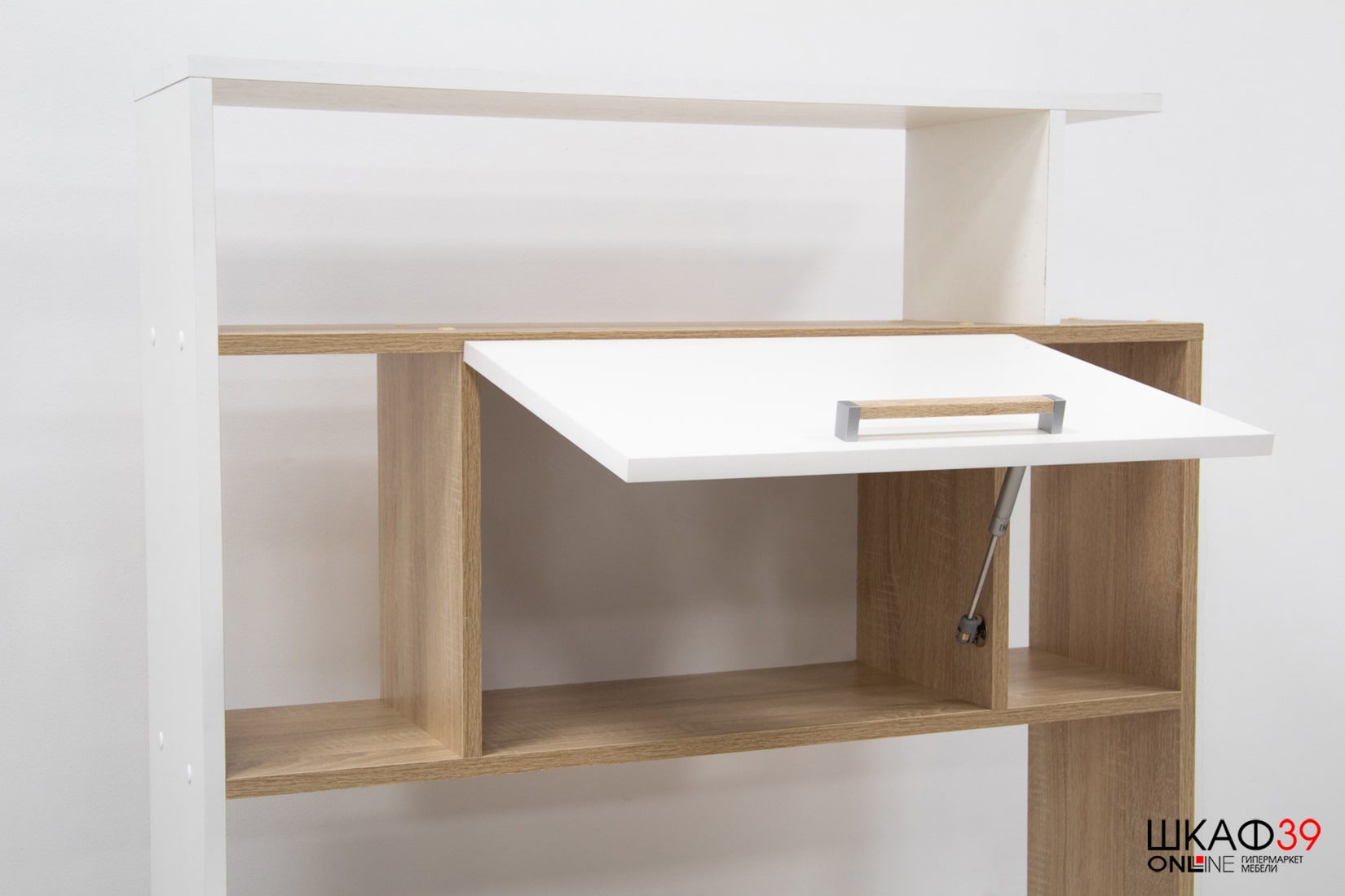 Стол компьютерный Квартет-12, дуб сонома/белый