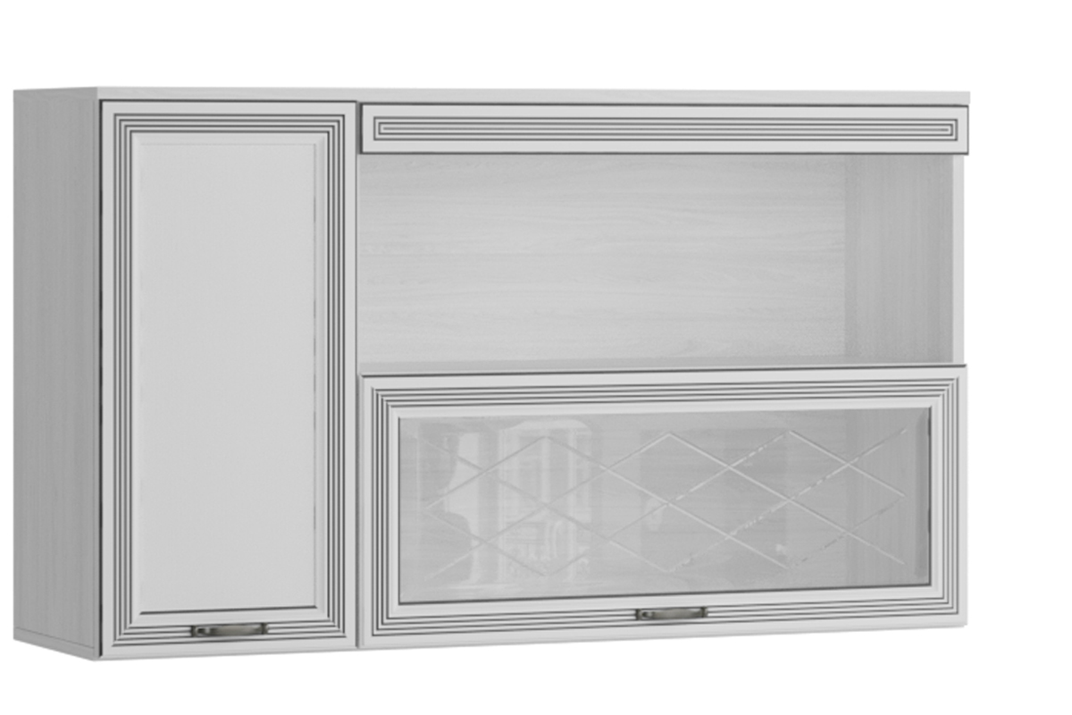 Полка навесная Ливорно ЛН-4, ясень