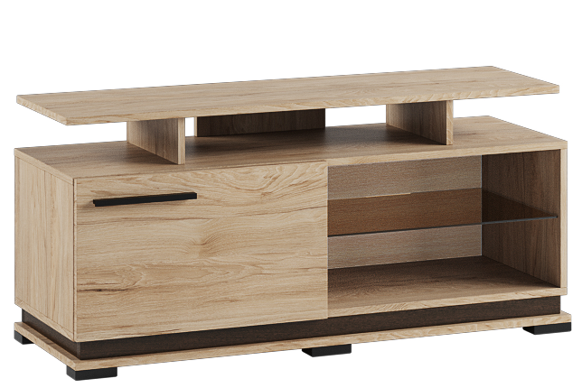 Тумба для ТВ с полками Модена МТ-1, гикори рокфорд/венге
