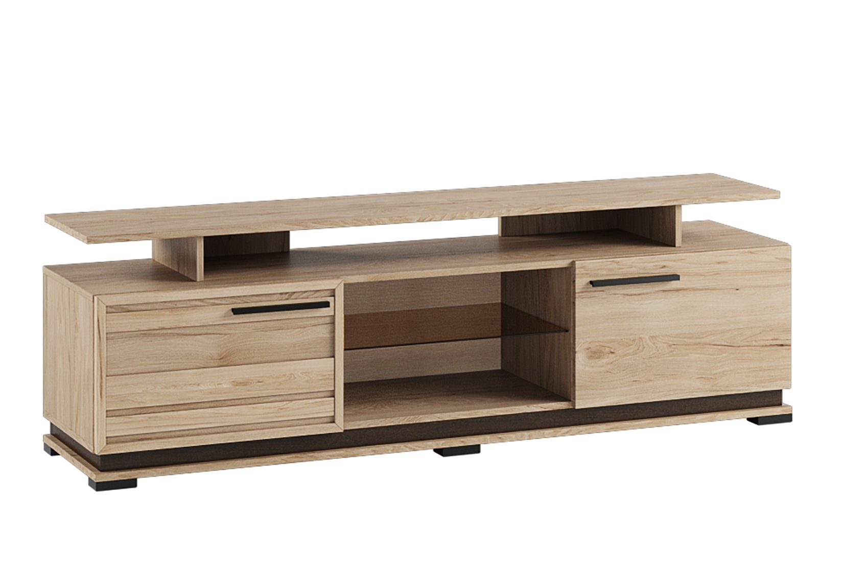 Тумбадля ТВ длинная Модена МТ-2, гикори рокфорд/венге