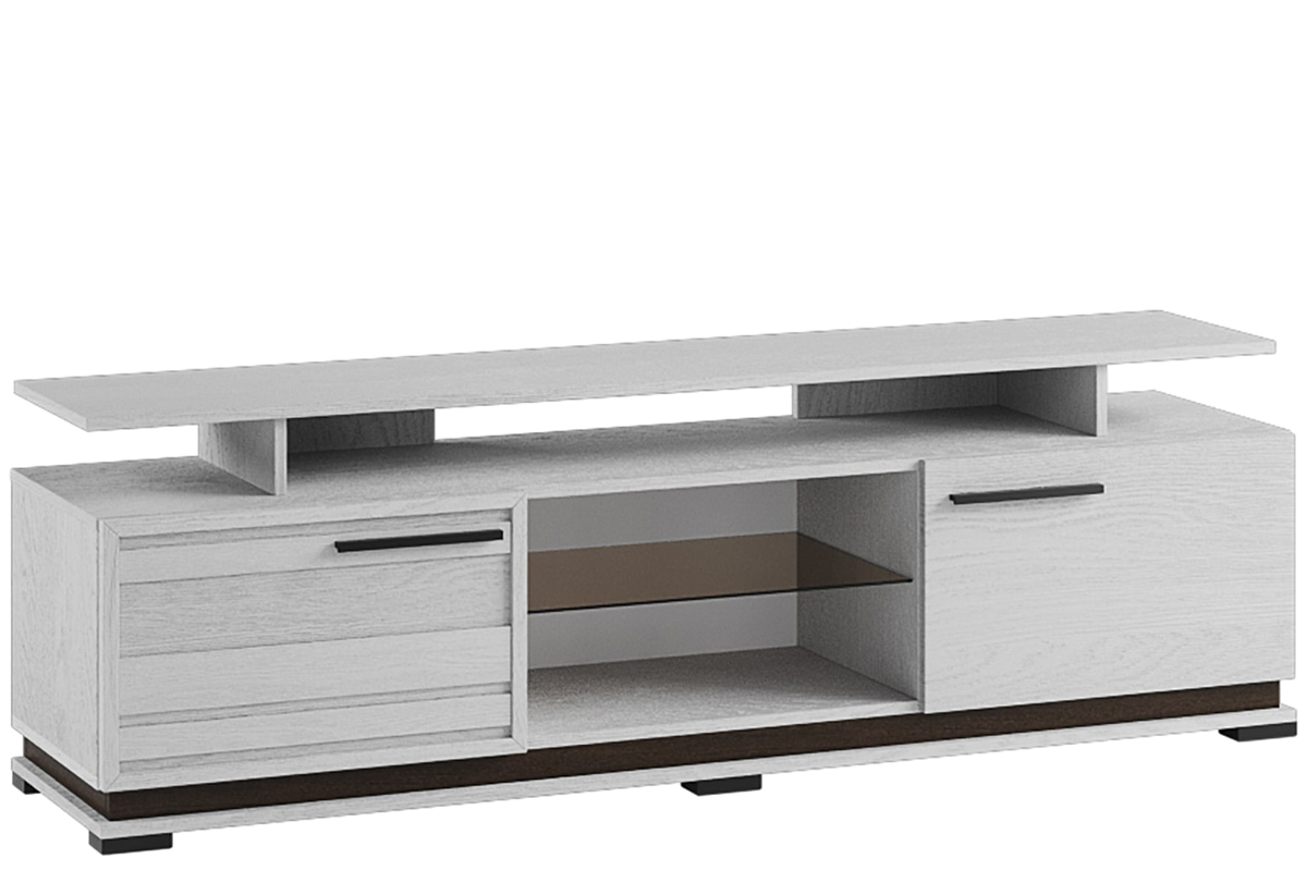 Тумба для ТВ длинная Модена МТ-2, ясень анкор светлый/венге