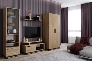 Модена Стенка Комплект 2 Гикори рокфорд/Венге