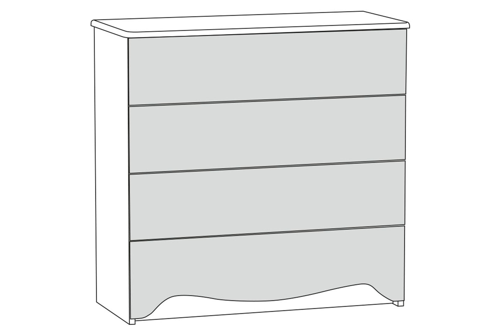 Роуз 13.297 Комод Белый с тиснением поры дерева/ясень ваниль