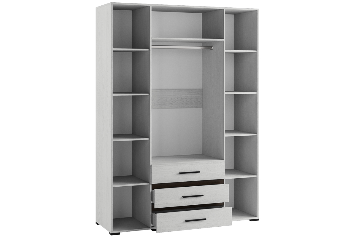 Шкаф с зеркалом Модена МШ-24, ясень анкор светлый