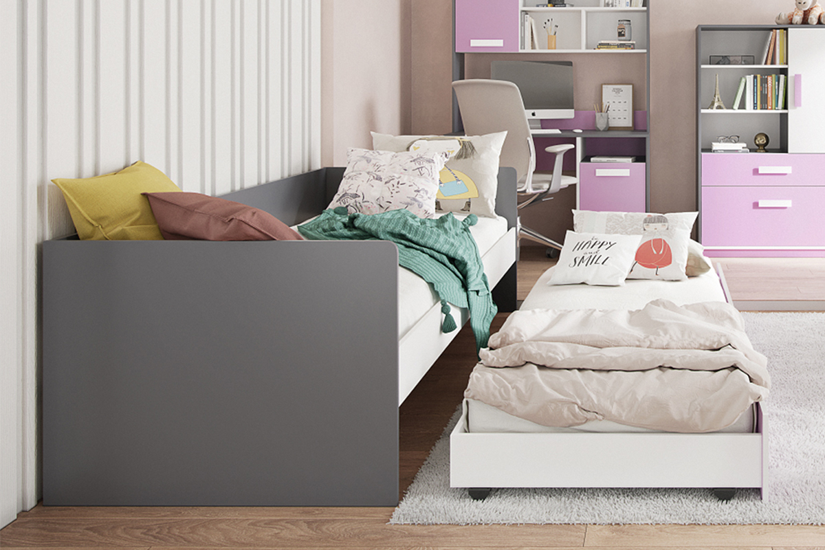 Кэнди ККР-1 Кровать 90х200 с настилом ЛДСП Лаванда