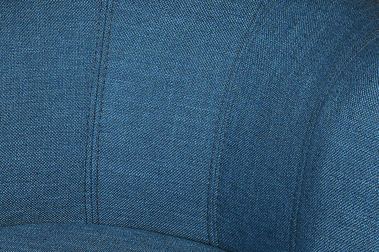 Кресло мягкое Жирон, синий/орех