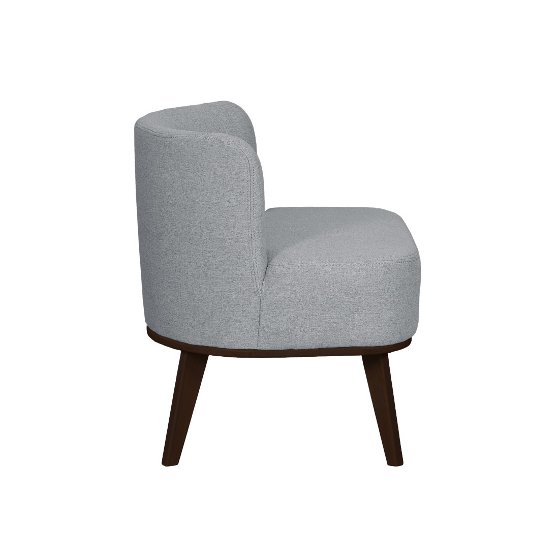 Кресло мягкое Жирон, серый/орех