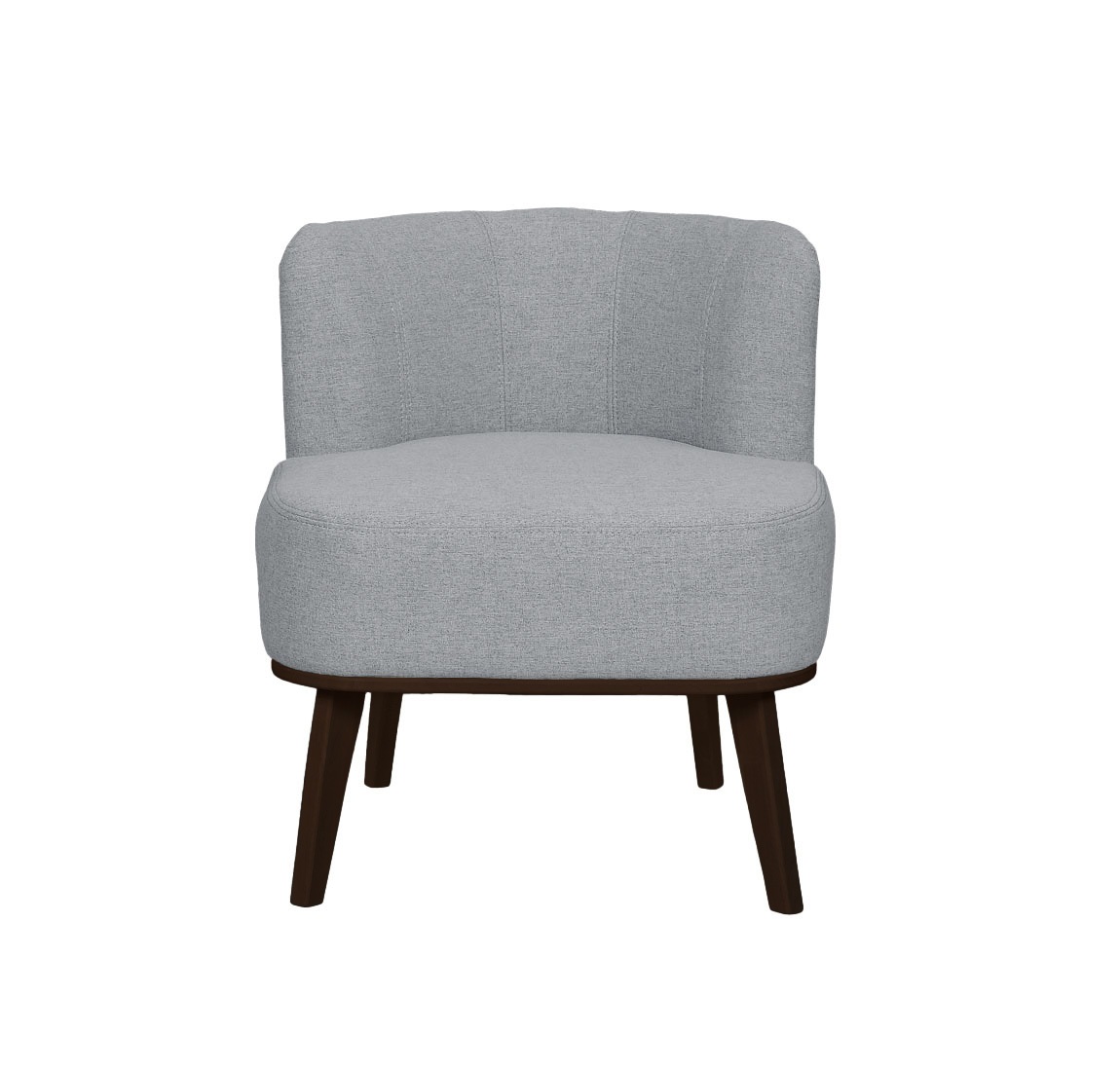 Кресло мягкое Жирон, серый/орех