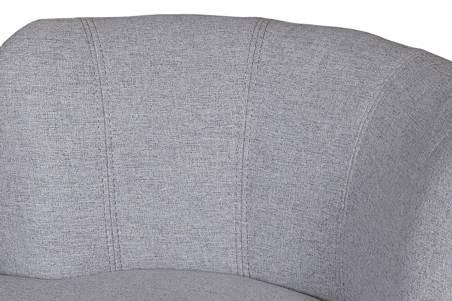 Кресло мягкое Жирон, серый/орех