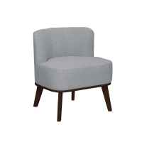 Кресло мягкое Жирон, серый/орех