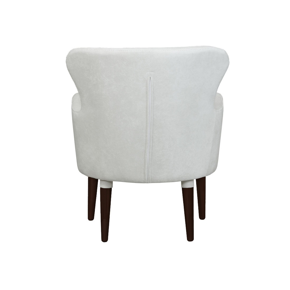 Кресло мягкое Оливер, молочный/орех